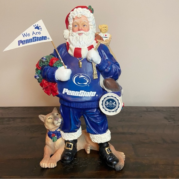 Danbury Mint Holiday Psu Nittany Lion Penn State Santa From Danbury